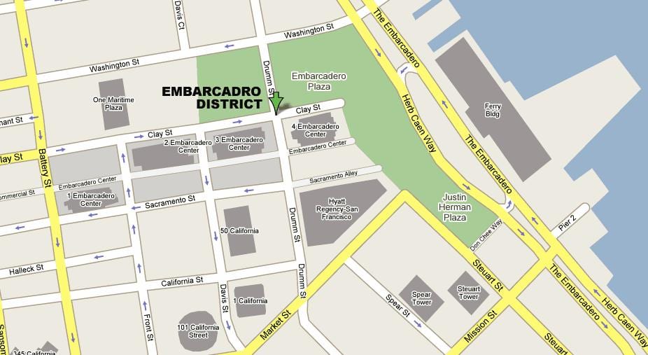 মানচিত্র, embarcadero সান ফ্রান্সিসকো