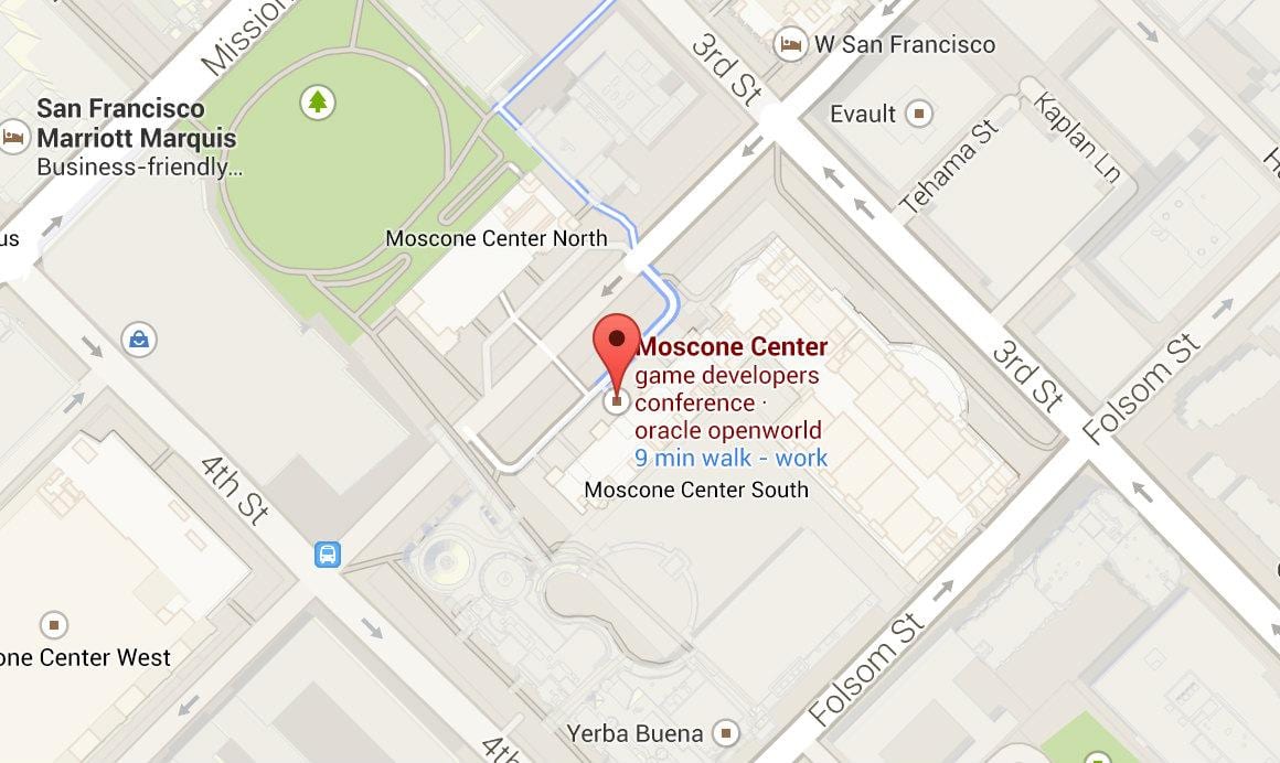 মানচিত্র moscone কেন্দ্র, সান ফ্রান্সিসকো