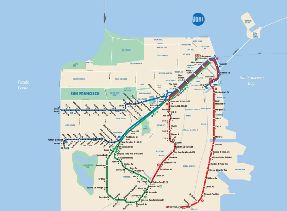 SFmta muni মানচিত্র