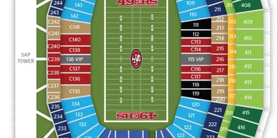 মানচিত্র, সান ফ্রান্সিসকো 49ers স্টেডিয়াম
