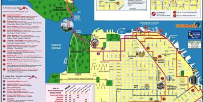 সান ফ্রান্সিসকো হপ অন হপ অফ বাস ট্যুর ম্যাপ