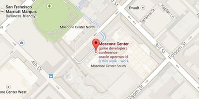 মানচিত্র moscone কেন্দ্র, সান ফ্রান্সিসকো