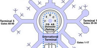 মানচিত্র SFO টার্মিনাল গ্রাম